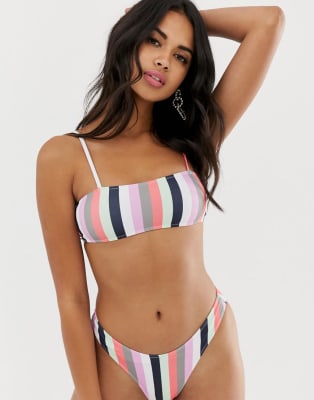 Missguided Strappy Bandeau Bikini Set Asos