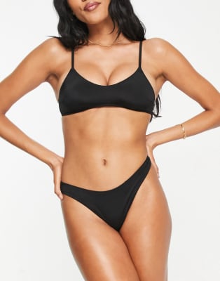 Monki Recycled Bikini Set In Schwarz Asos