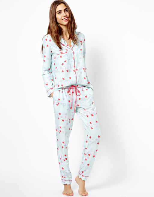 River Island Love PJ Set