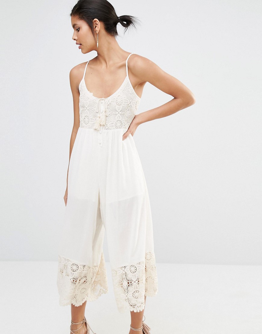 Image 2 of Somedays Lovin Moon Sister Midi Jumpsuit with Lace Embroidery & Low Back