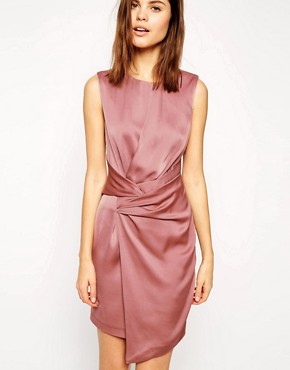 ASOS Shift Dress with Twist Front 
