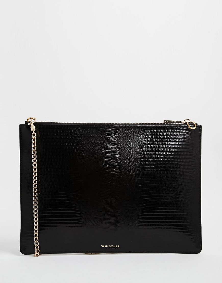 Image 1 of Whistles Leather Rivington in Faux Lizard