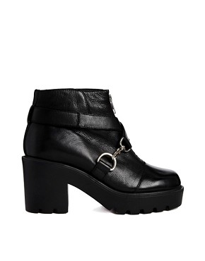 ASOS ENZYME Leather Ankle Boots 