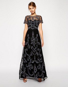 Image 4 of ASOS Embellished Pretty Gothic Maxi Dress