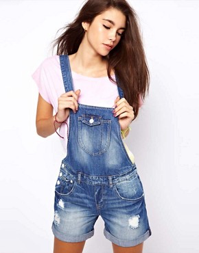 Image 1 of Only Denim Dungarees