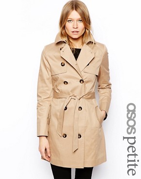 ASOS PETITE Exclusive Mac With Nautical Lining 