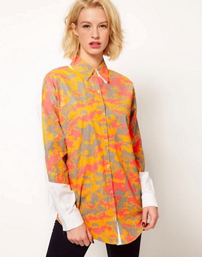 ASOS Shirt With Bright Camouflage Print