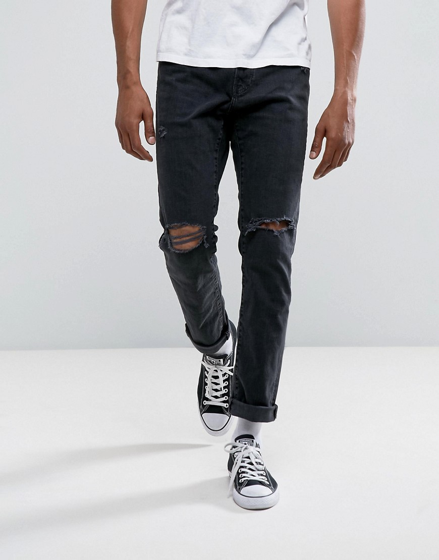 Черные узкие джинсы Abercrombie & Fitch - Черный
