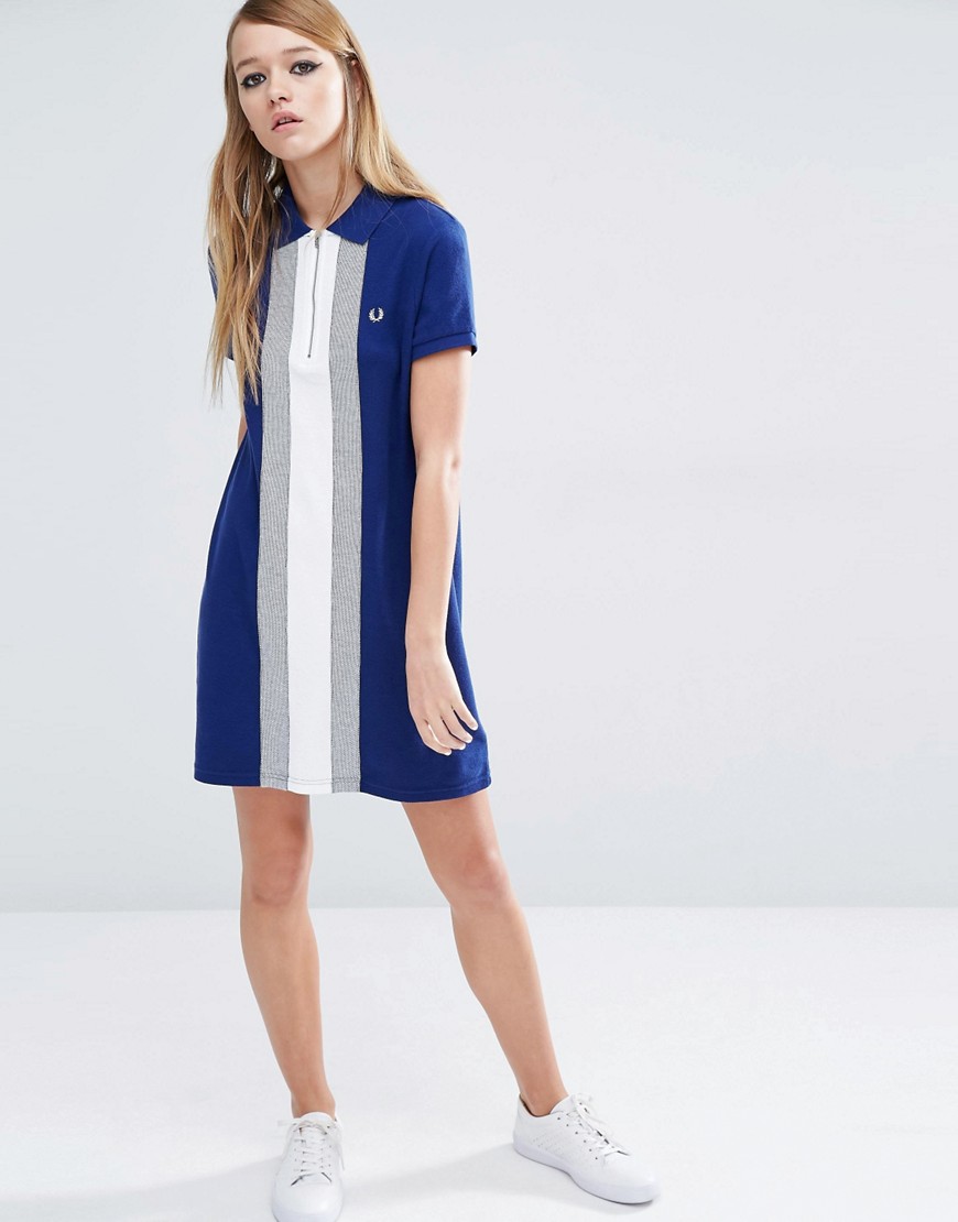 Image 4 of Fred Perry Polo Dress With Vertical Stripe
