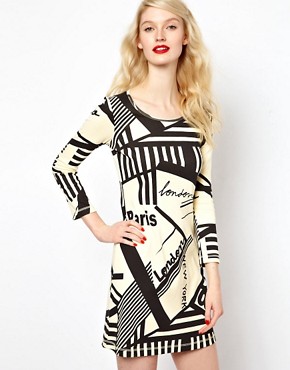 Image 1 of Sonia By Sonia Rykiel Graphic Print Jersey Dress