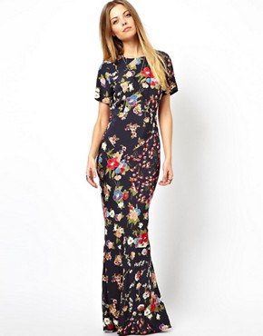 Image 1 of ASOS Maxi Dress In '90s Grunge Floral Print