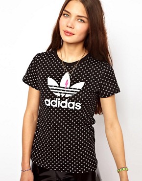 Image 1 of Adidas Trefoil T Shirt With Lip Print