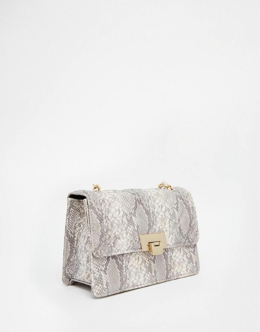 Image 2 of ASOS Snake Quilted Cross Body Bag