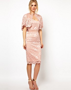 Tempest Max Dress in Lace with Cape