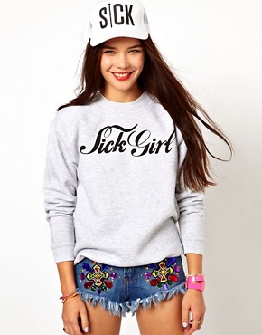 Image 1 of Sick Girl Oversized Sweatshirt