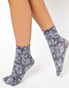 Image 2 of ASOS Printed Paisley Ankle Socks