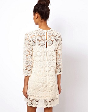 Image 2 of ASOS Shift Dress In Crochet Lace