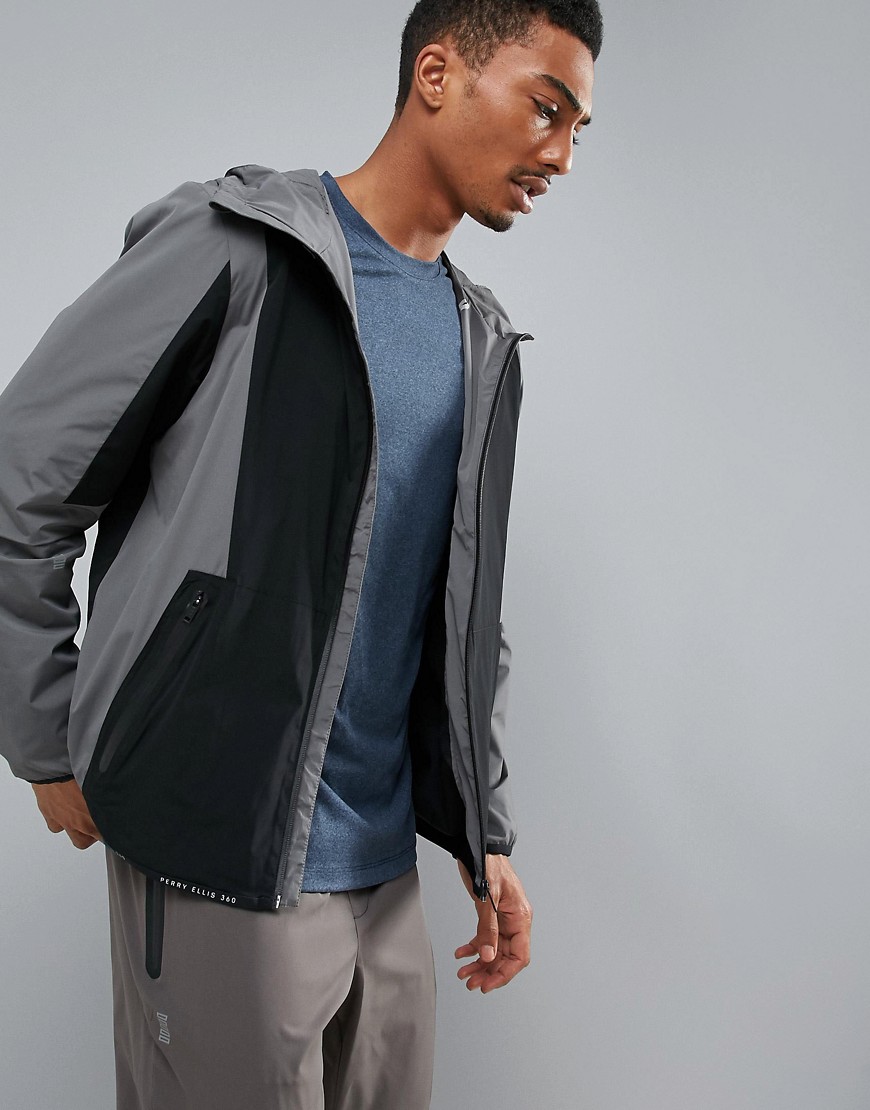 Складываемая куртка для бега (серый/черный) Perry Ellis 360 Challenger