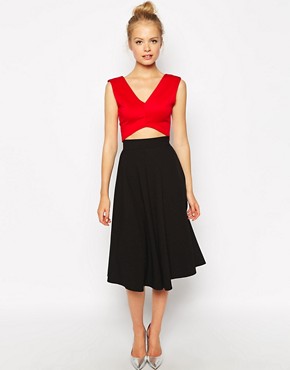 Image 4 of Fashion Union Crop Top With Curved Hem