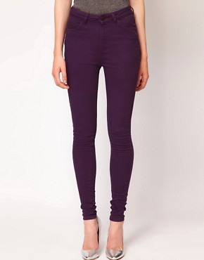 Image 1 of Just Female Coloured High Waisted Skinny Jeans