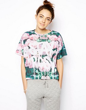 Image 1 of ASOS T-Shirt with Stay Rosy Print