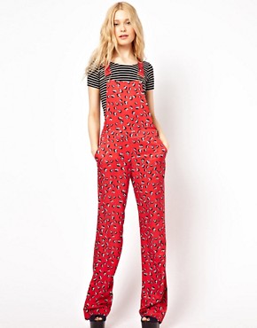 Image 1 of River Island Floral Dungarees
