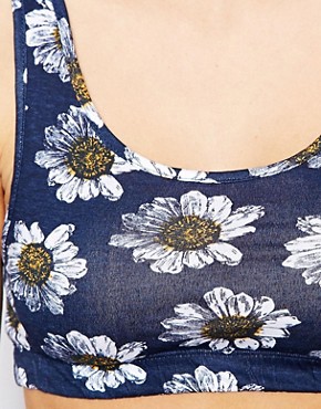 Image 3 of Brave Soul Daisy Print Crop Top
