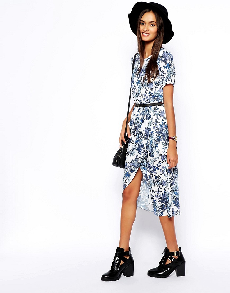 ... Vintage | ASOS Reclaimed Vintage Dress With Wrap Front at ASOS