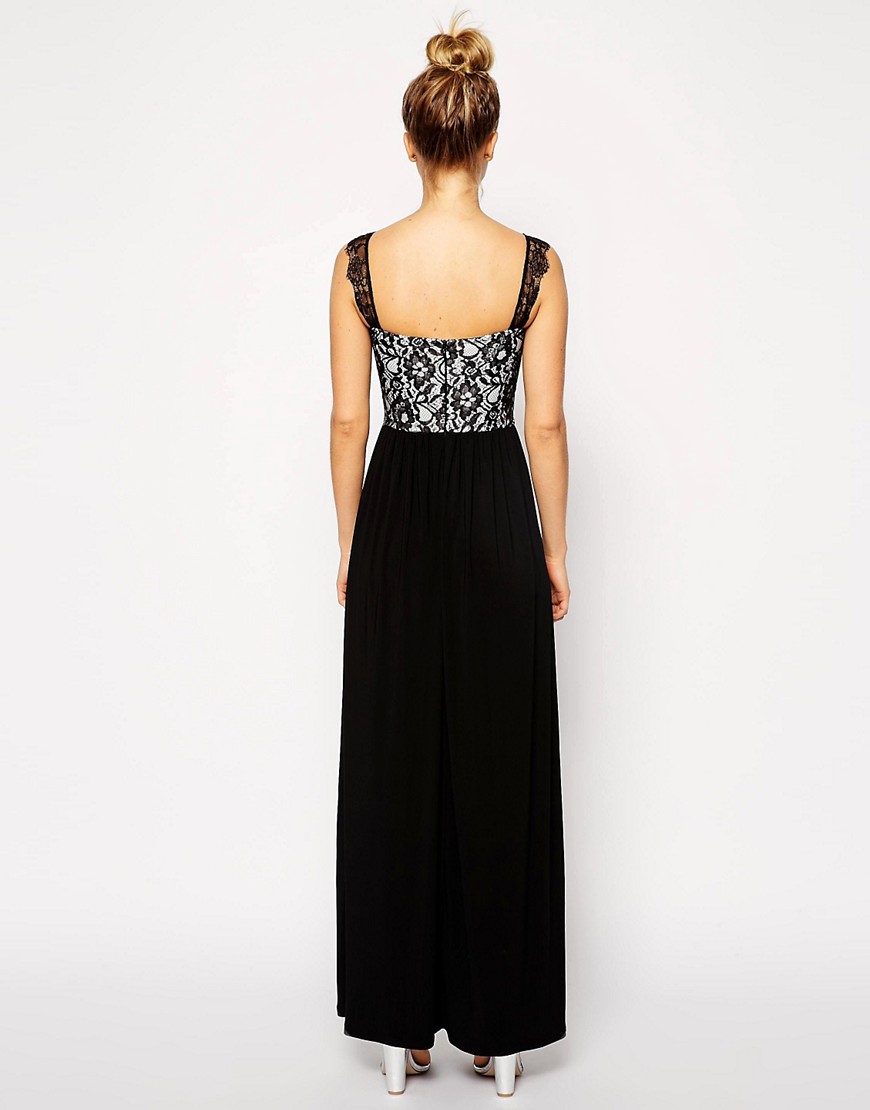 Image 2 of ASOS Lace Top Maxi with Split Skirt Dress