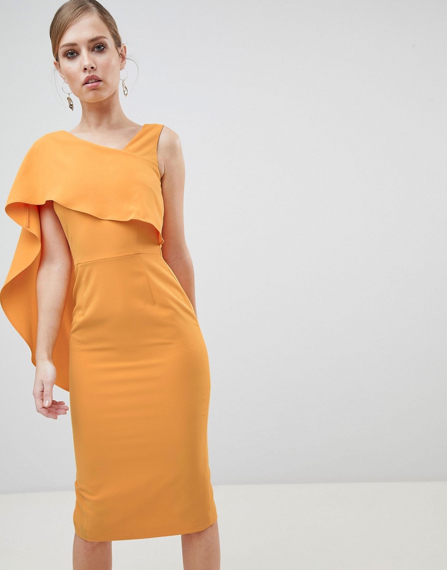 Imagen principal de producto de Vestido midi con diseño asimétrico drapeado de Lavish Alice - Lavish Alice