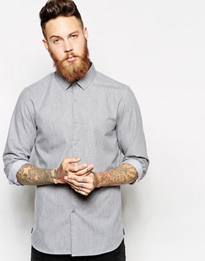 ASOS Smart Shirt In Long Sleeve With Warm Handle 