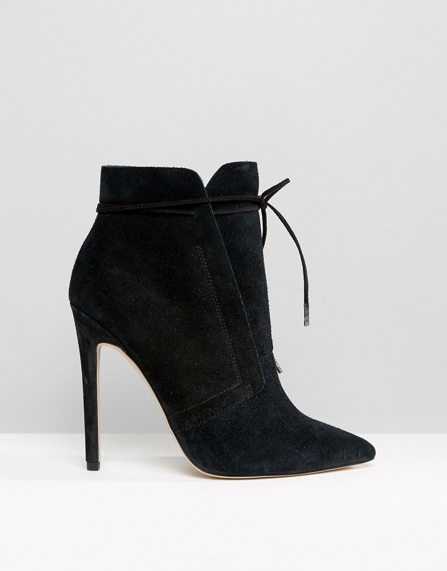 Image 2 of ASOS EDDIE Suede Pointed Lace Up Boots