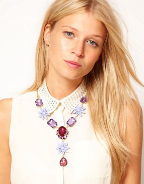 Image 3 of ASOS Jewel & Flower Necklace