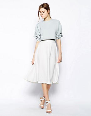 Image 1 of ASOS Midi Skirt In Texture