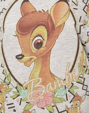 Image 3 of ASOS Sweatshirt with Bambi Print
