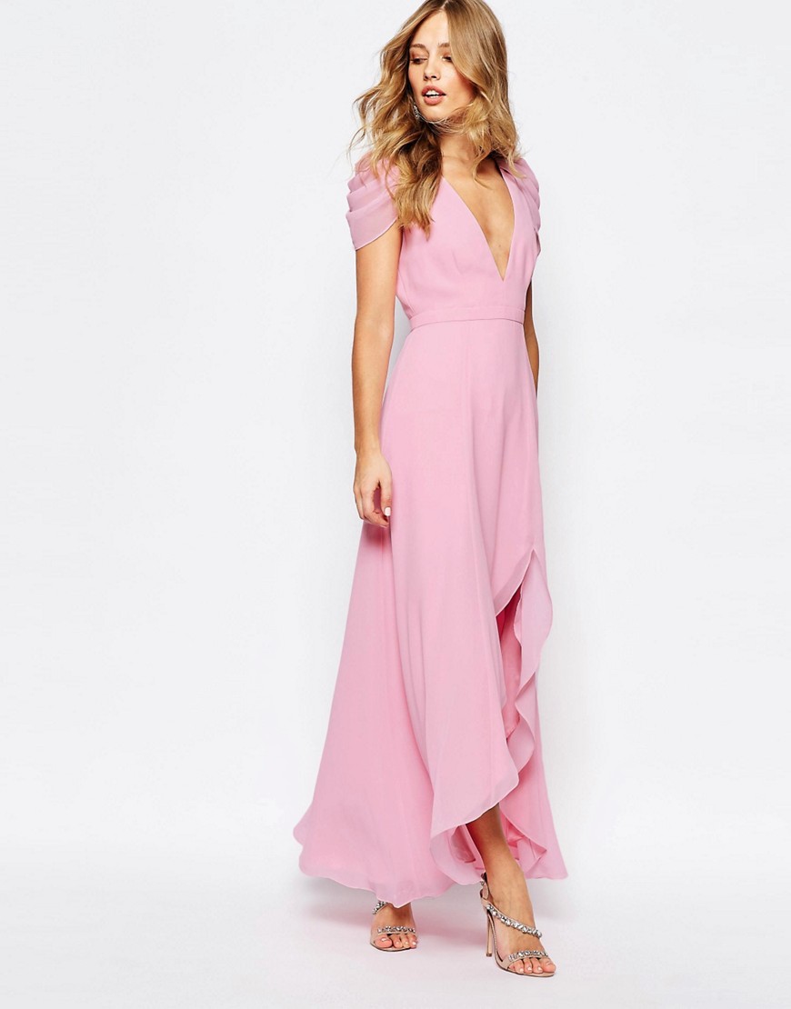 Image 4 of Fame and Partners Radiant Angel High Low Maxi Dress