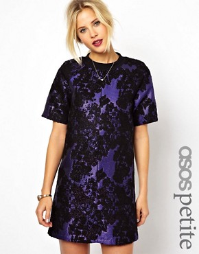 ASOS PETITE Exclusive Jacquard Mini Shift Dress 