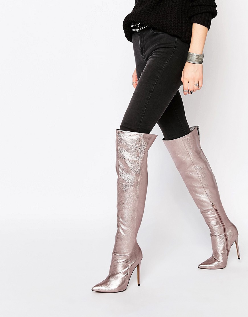 Image 1 of ASOS KINDRED Pointed Over The Knee Boots