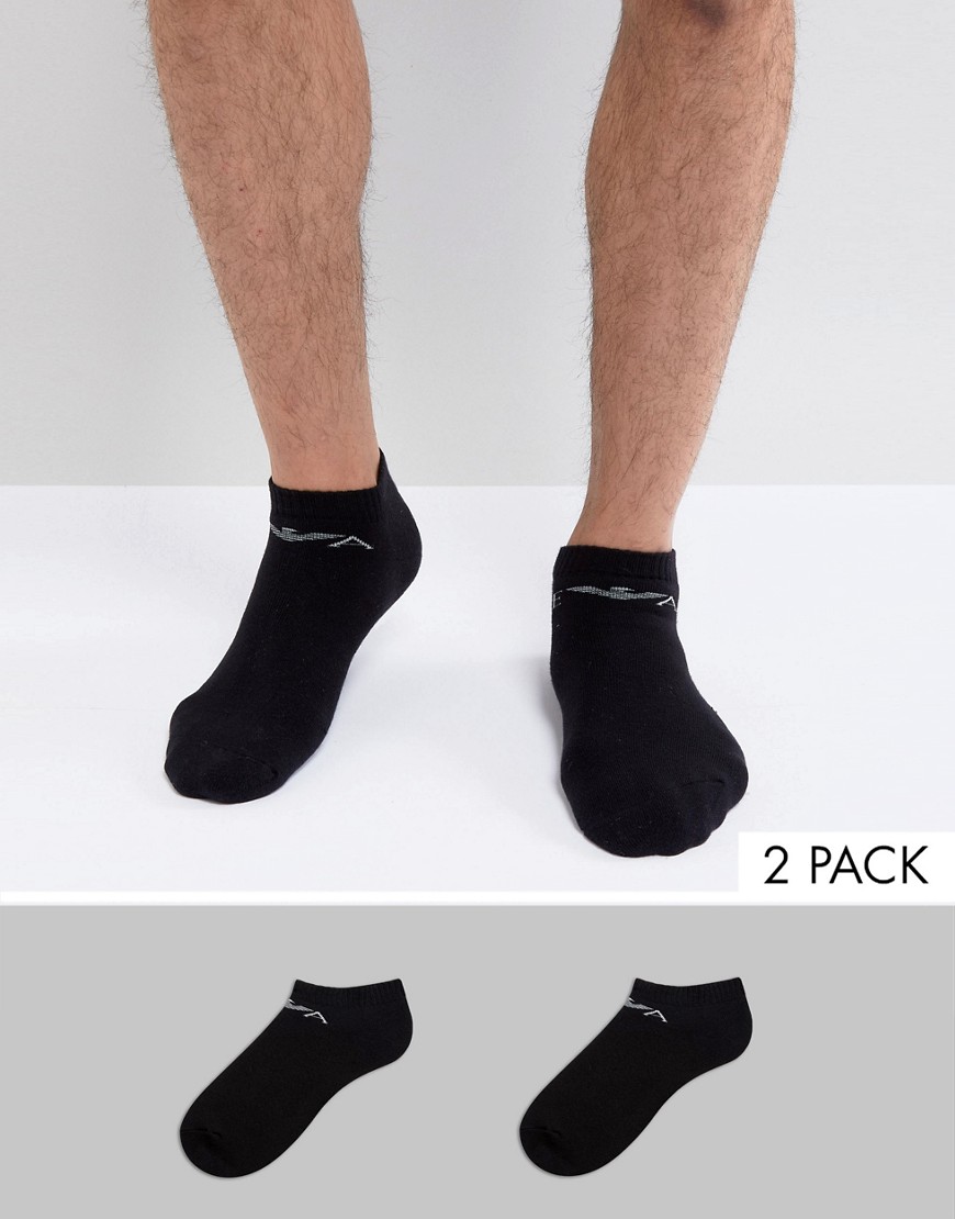 Набор из 2 пар низких спортивных носков Emporio Armani - Черный