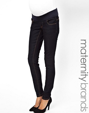 Image 1 of New Look Maternity Skinny Jean in Rinse Wash