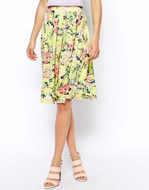 Image 4 of ASOS Midi Skirt In Floral Print