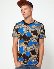 ASOS T-Shirt With All Over Animal And Baroque Print