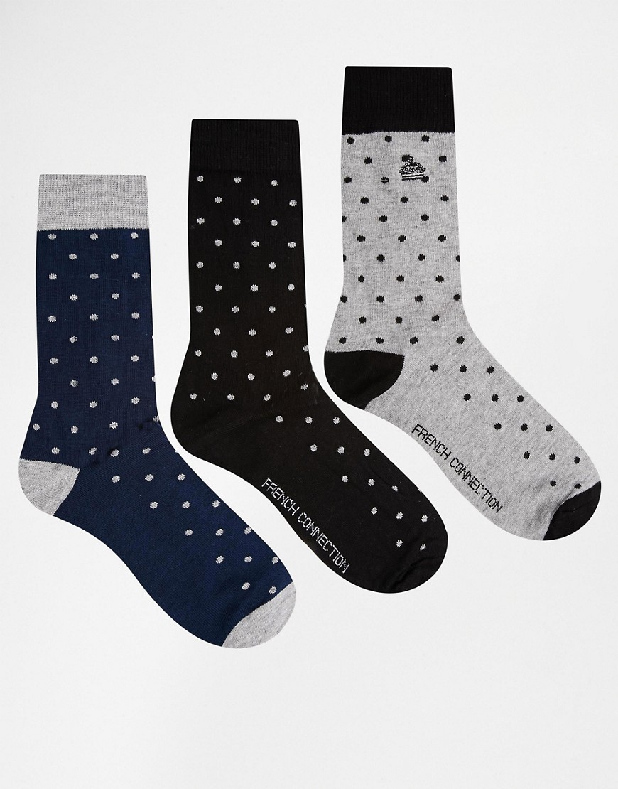 French Connection | French Connection 3 Pack Socks at ASOS