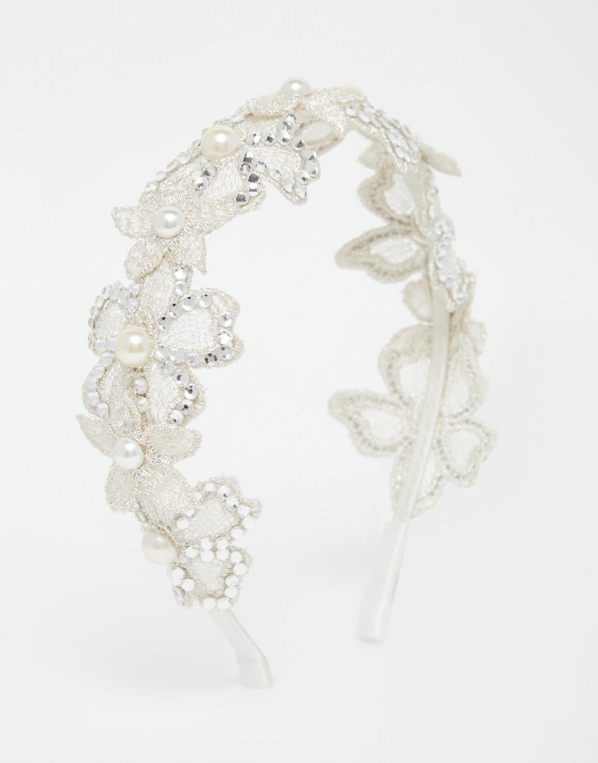 Image 3 of Love Rocks Crystal Flower Lace Headdress
