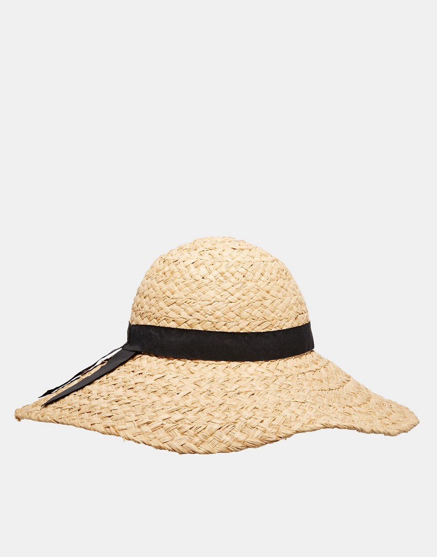 Image 3 of ASOS Floppy Hat In Textured Straw