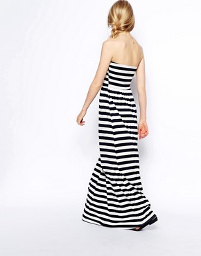 Image 2 of ASOS Bandeau Maxi Dress in Stripe