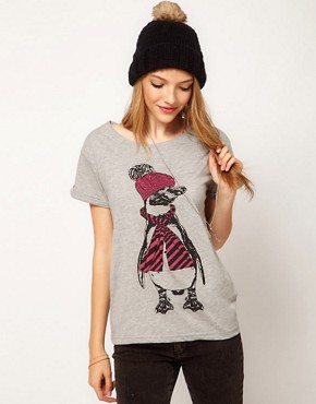 Image 1 of Brat & Suzie Penguin Roll Sleeve T-Shirt