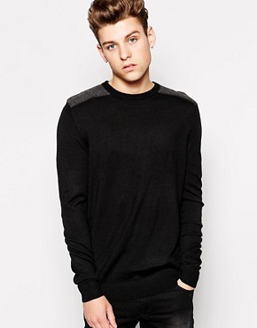 New Look Jumper with Knitted Patch 