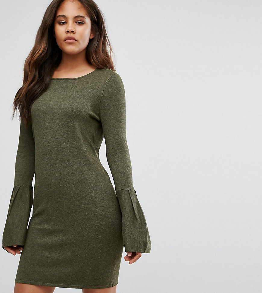 jeg er syg Allergi Diktat Vero Moda Tall Bell Sleeve Sweater Dress – Green | Pretty Long (US)