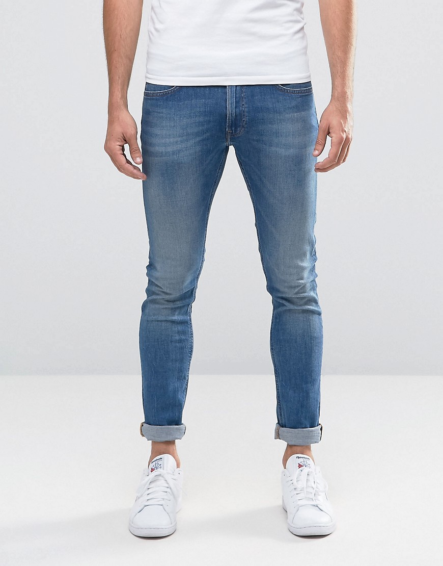 Синие эластичные джинсы скинни Lee Luke - Синий.